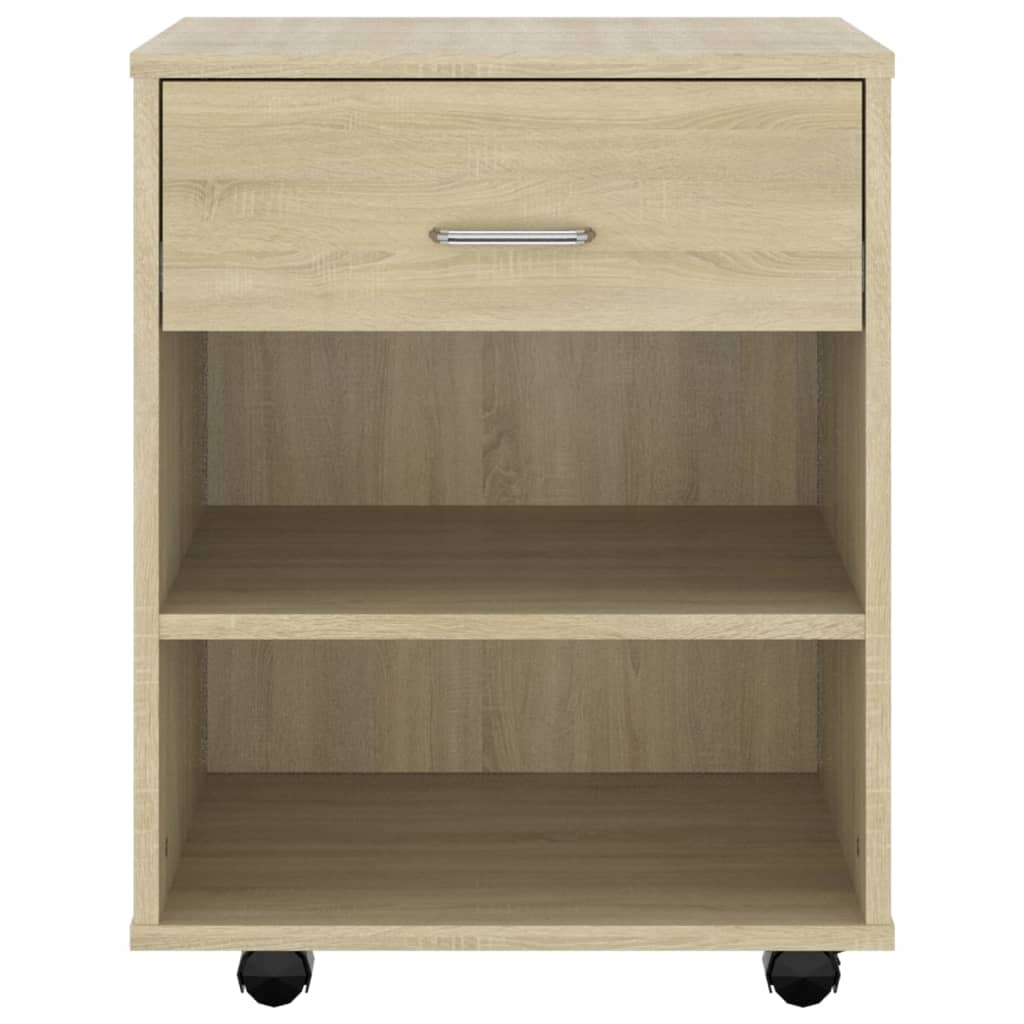 Rolling Cabinet Sonoma Oak 46x36x59 cm Engineered Wood